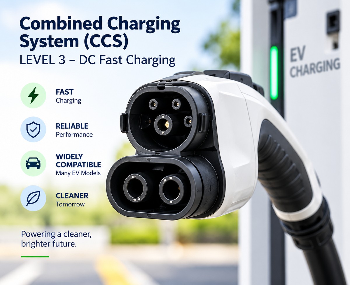 Combined Charging System (CCS) - Level 3 DC fast charging Combined Charging System (CCS) - Level 3 DC fast charging